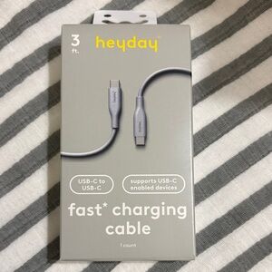 Heyday Silver USB-C Fast Charging Cable